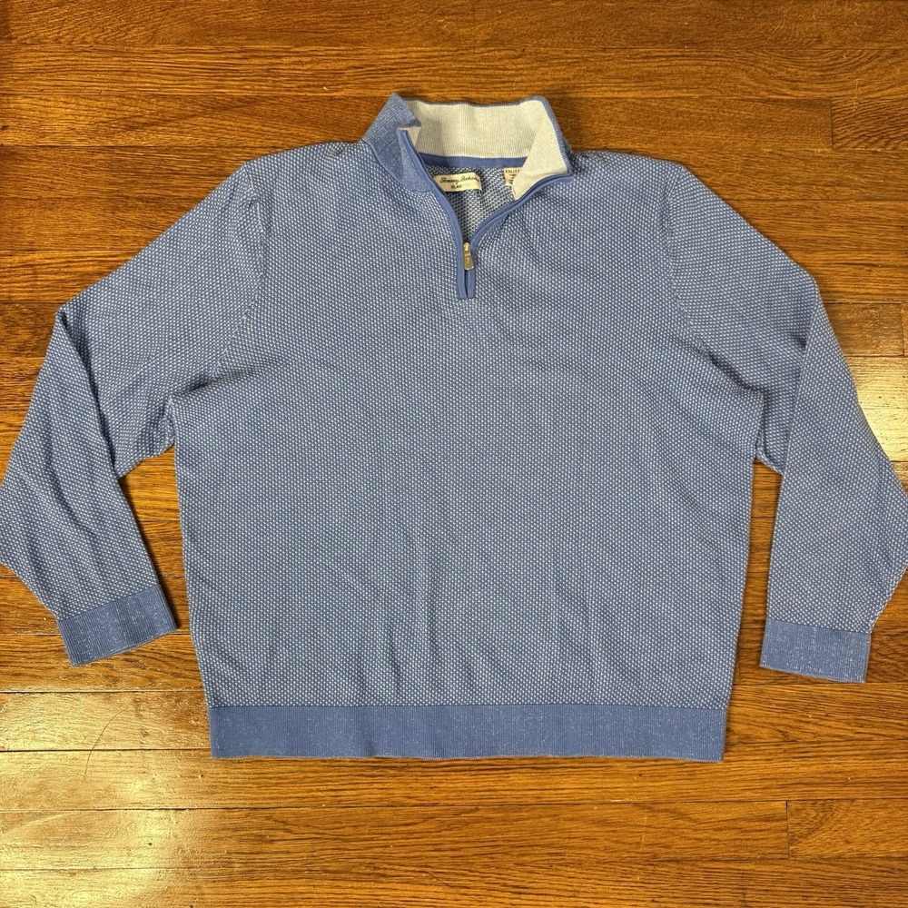 Tommy Bahama Men's Island Zone Cool Side Quarter Zip Pullover Sweater Size XXL